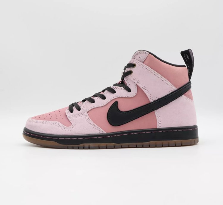 Kcdc Brooklyn Skateshop Nike Sb Dunk High Pink Black Dh7742-600