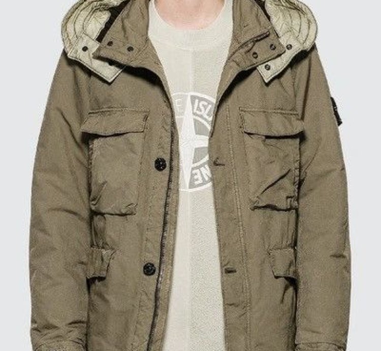Stone Island Field Jacket With Removable Hood