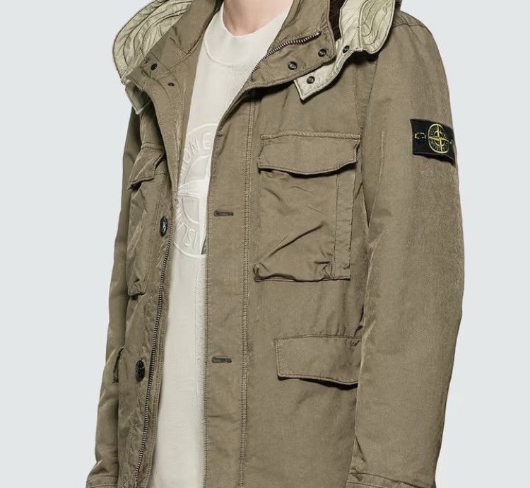 Stone Island Field Jacket With Removable Hood