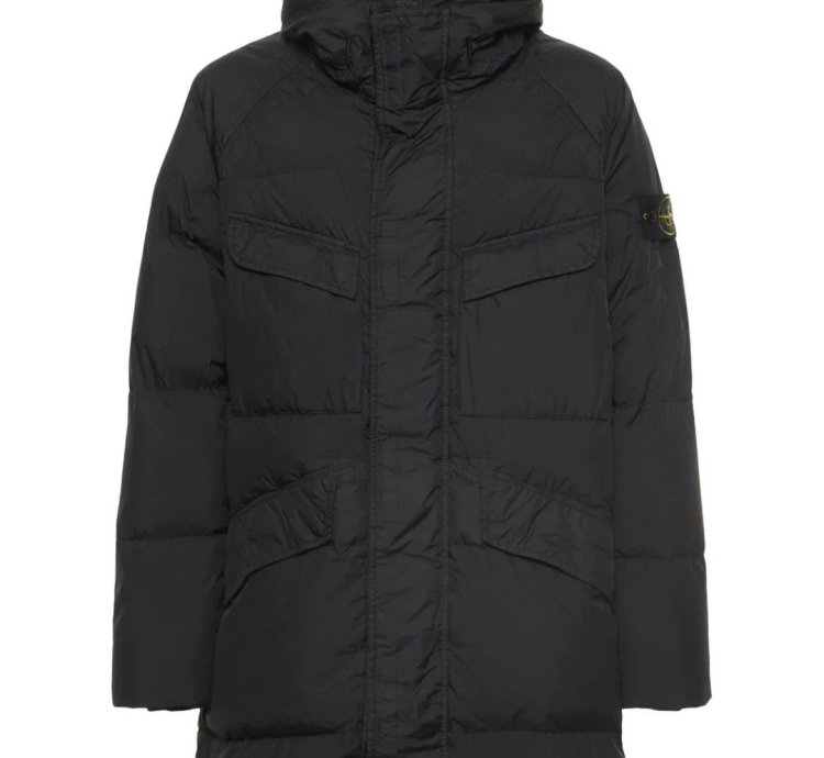 Stone Island Garment Dyed Crinkle Nylon Down Jacket