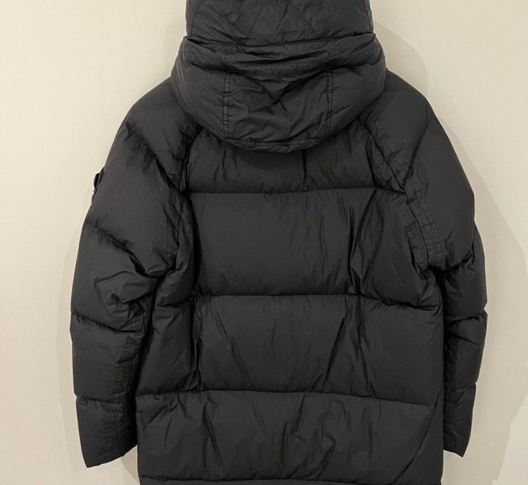 Stone Island Garment Dyed Crinkle Nylon Down Jacket