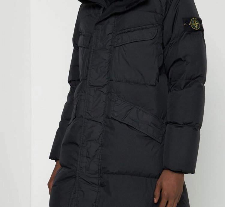 Stone Island Garment Dyed Crinkle Nylon Down Jacket