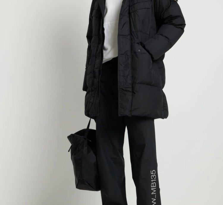 Stone Island Garment Dyed Crinkle Nylon Down Jacket
