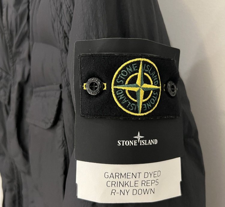 Stone Island Garment Dyed Crinkle Nylon Down Jacket