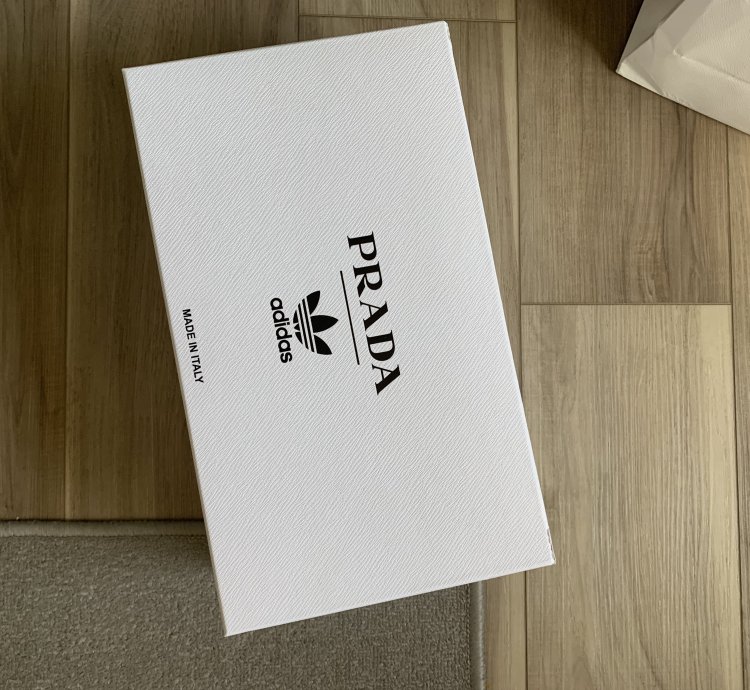 Prada Adidas White Black Superstar Sneakers