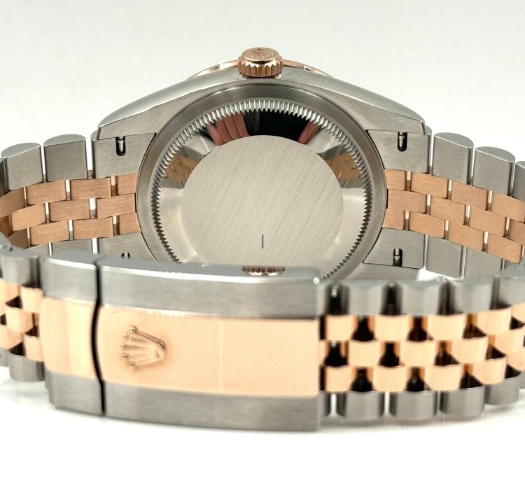 Rolex Datejust 36 36mm Mother Of Pearl Mop Dial Diamond Bezel Two Tone Jubilee 126281rbr Unworn