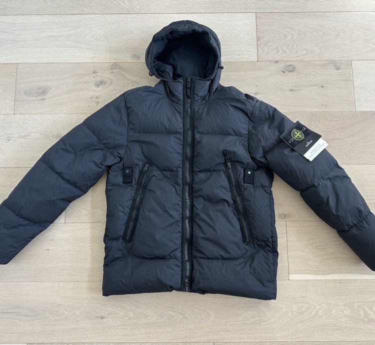 Stone Island Garment Dyed Crinkle Reps Down Jacket
