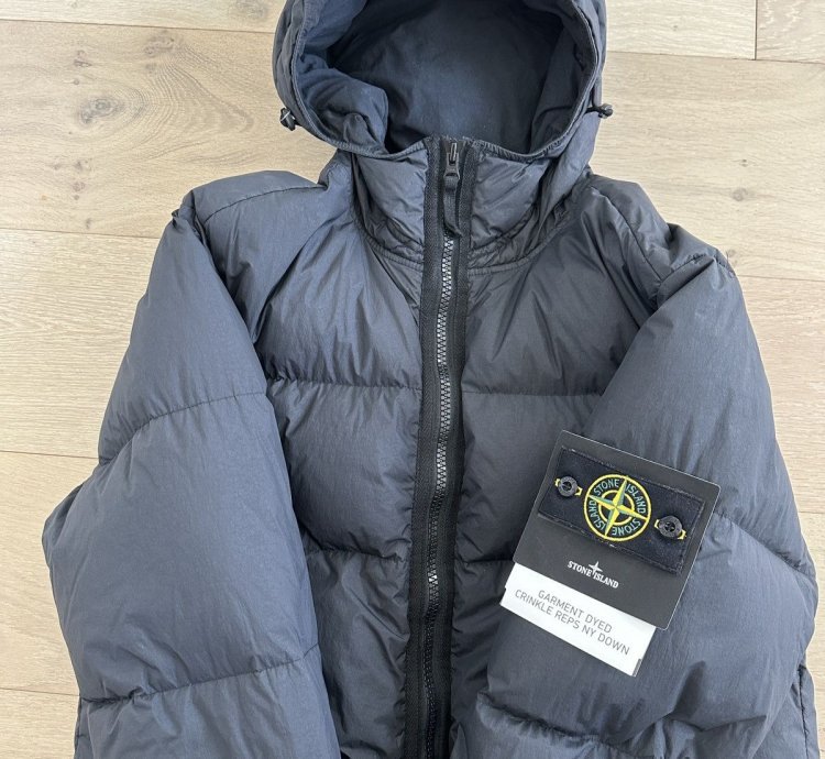 Stone Island Garment Dyed Crinkle Reps Down Jacket