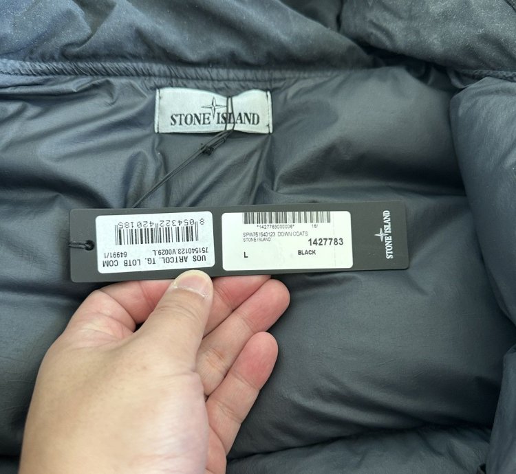 Stone Island Garment Dyed Crinkle Reps Down Jacket