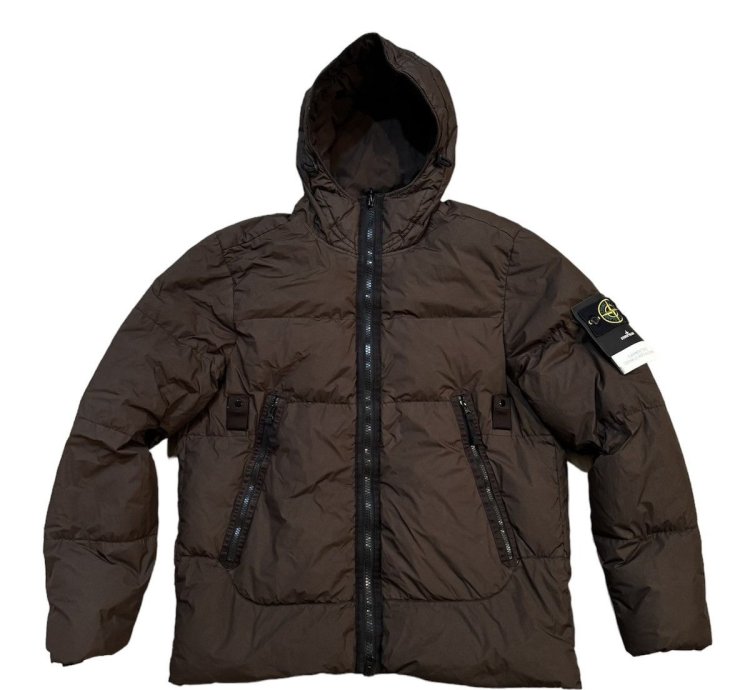 Stone Island Garment Dyed Crinkle Reps Down Puffer Jacket