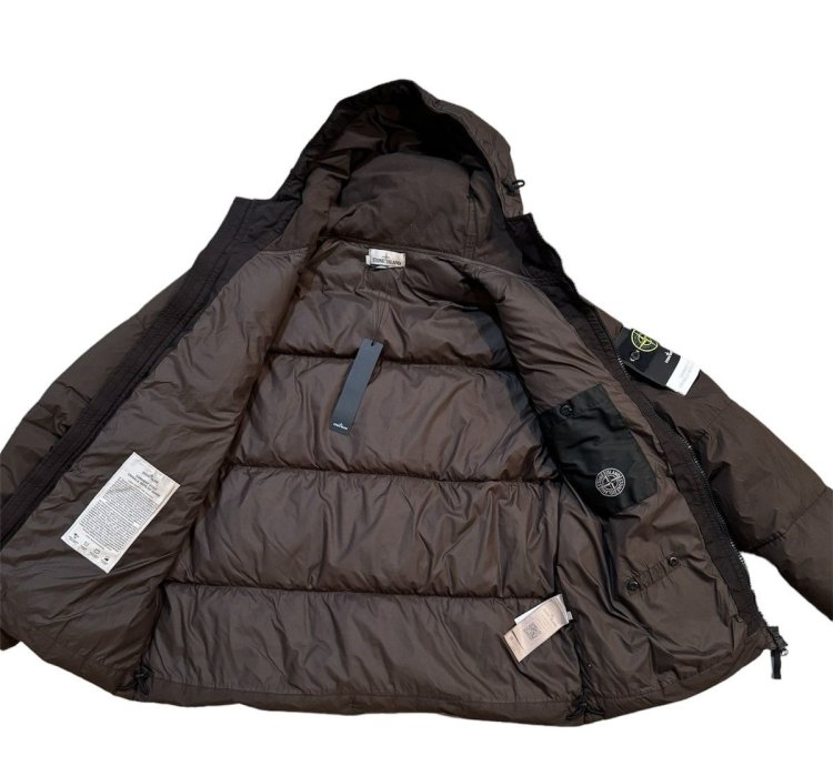 Stone Island Garment Dyed Crinkle Reps Down Puffer Jacket