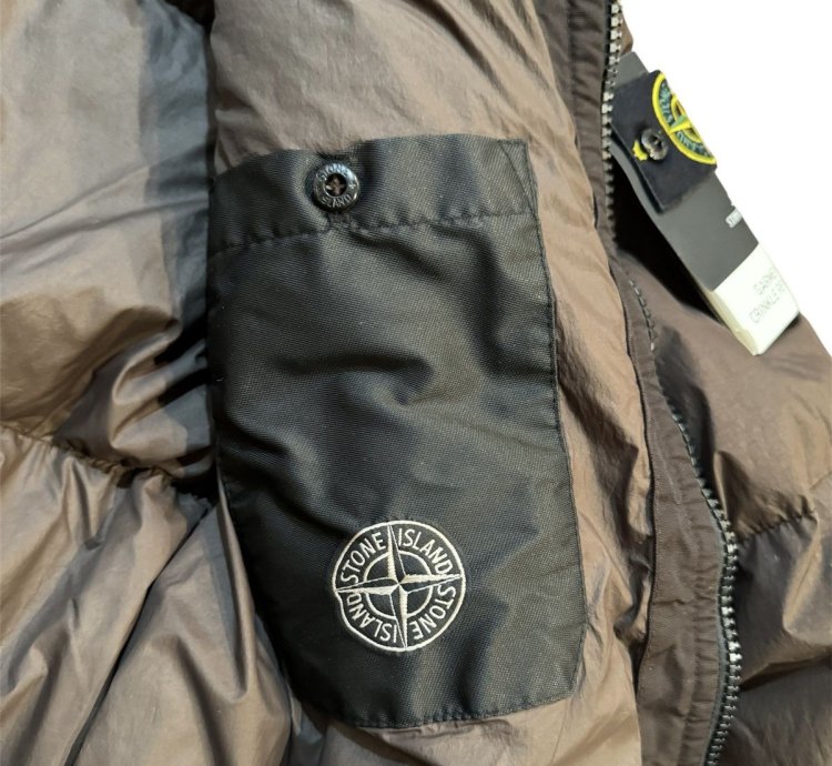 Stone Island Garment Dyed Crinkle Reps Down Puffer Jacket