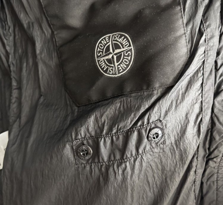 Stone Island Garment Dyed Crinkle Reps Ny Down Gillet Vest