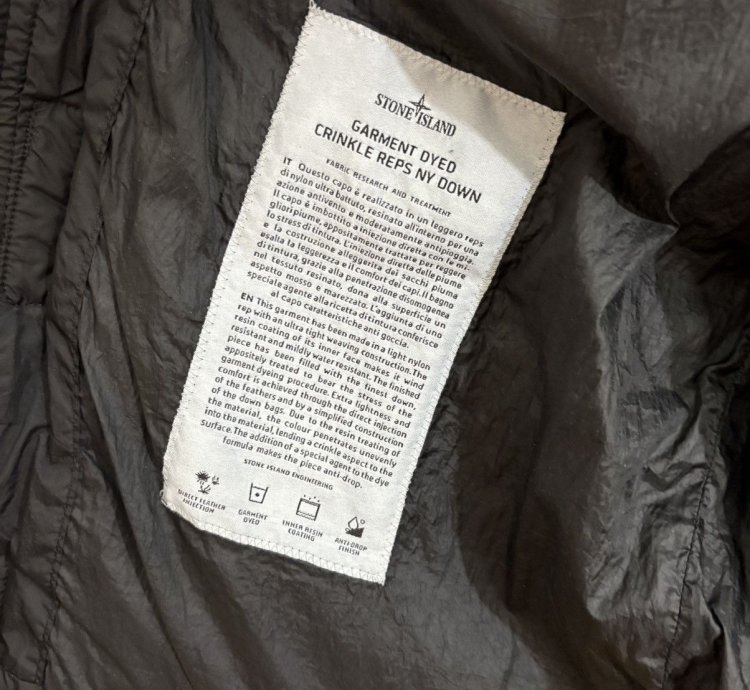 Stone Island Garment Dyed Crinkle Reps Ny Down Gillet Vest
