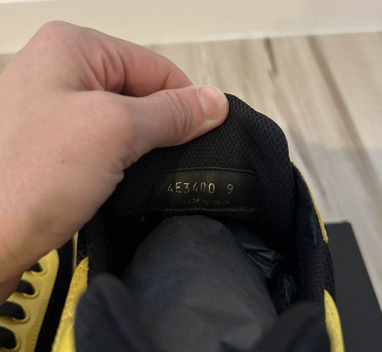 Prada America Cup Black Yellow Patent Sneakers 9uk 10us