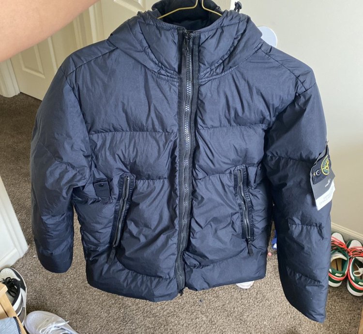 Stone Island Garment Dyed Crinkle Reps Ny Down Jacket