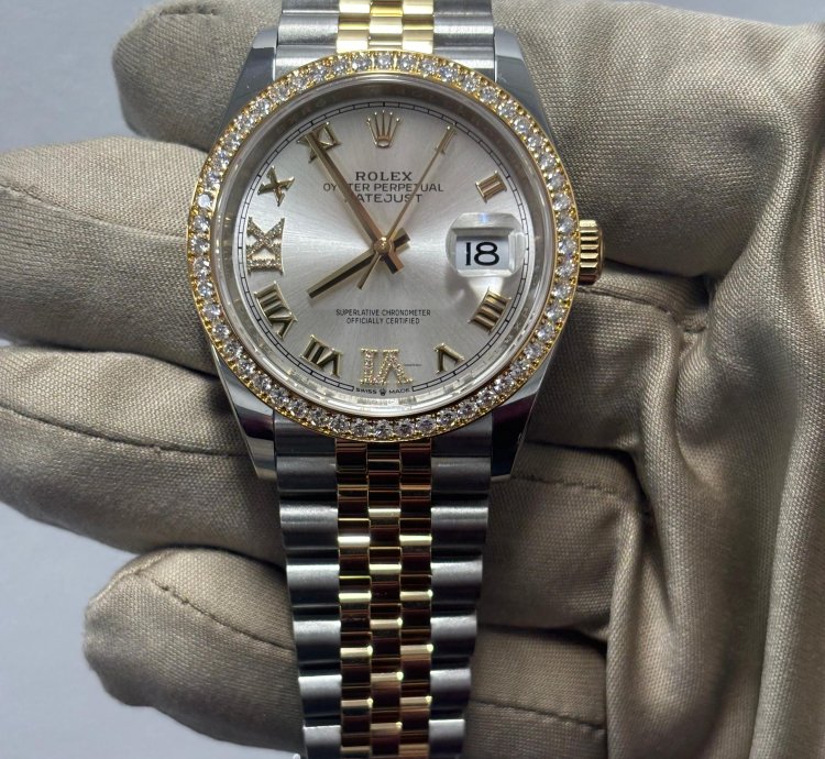Rolex Datejust 36 36mm Silver Vi Ix Roman Jubilee 126283rbr 2023
