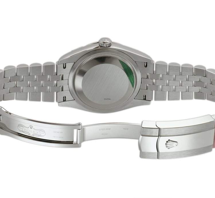 Rolex Datejust 36 36mm Steel Diamond Bezel Aubergine Roman Diamond Vi Ix Dial Jubilee Bracelet