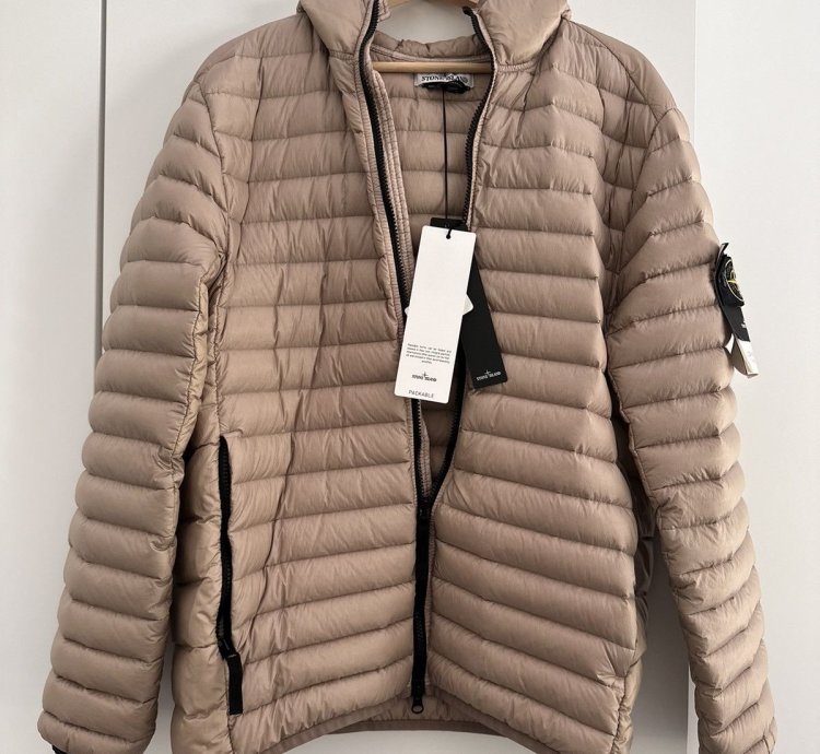 Stone Island Garment Dyed Hooded Down Jacket