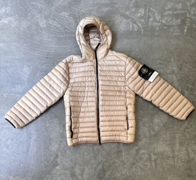 Stone Island Garment Dyed Hooded Down Jacket