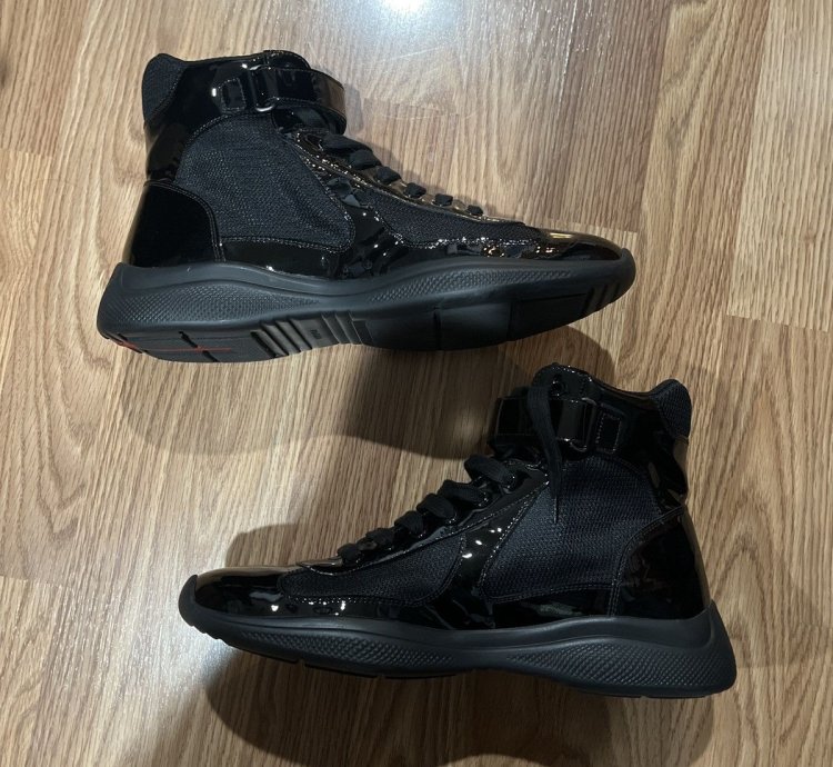 Prada America Cup High-top Sneakers