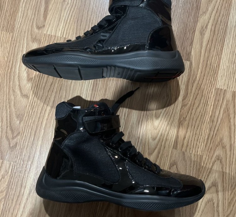 Prada America Cup High-top Sneakers