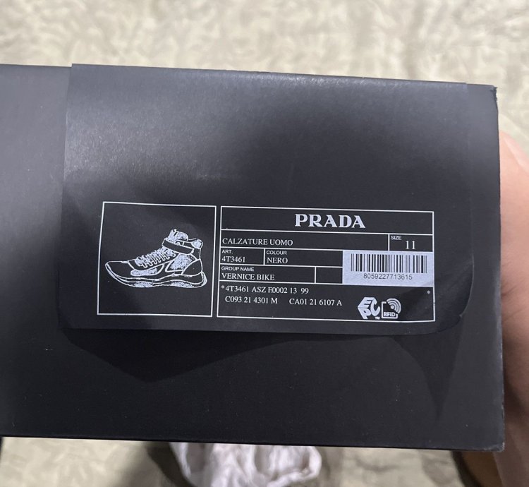 Prada America Cup High-top Sneakers