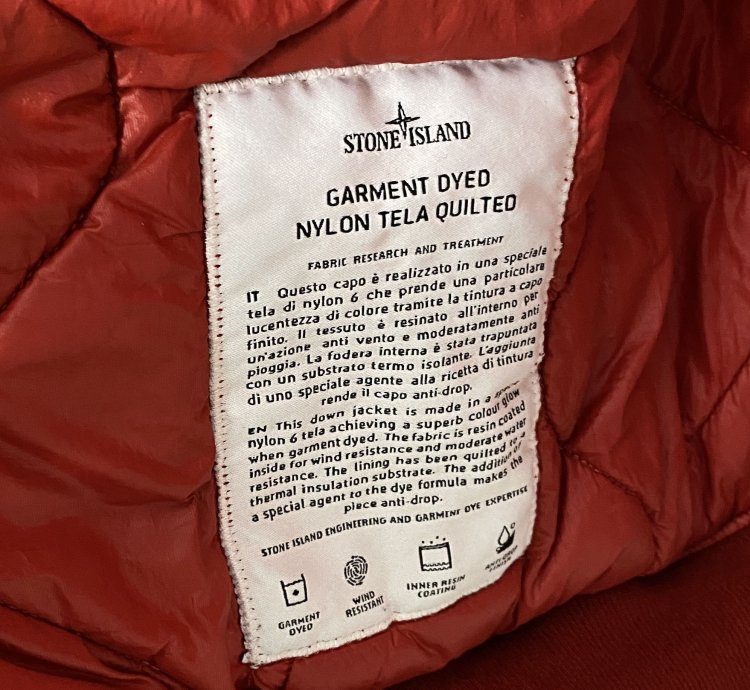 Stone Island Garment Dyed Nylon Tela Quilted Jacket Xxl