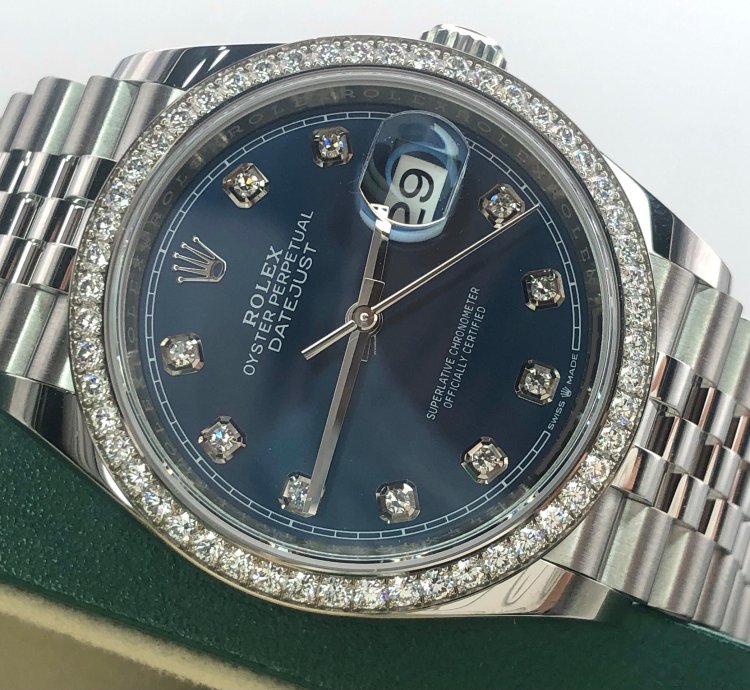 Rolex Datejust 36 Blue Diamond Dial Jubilee