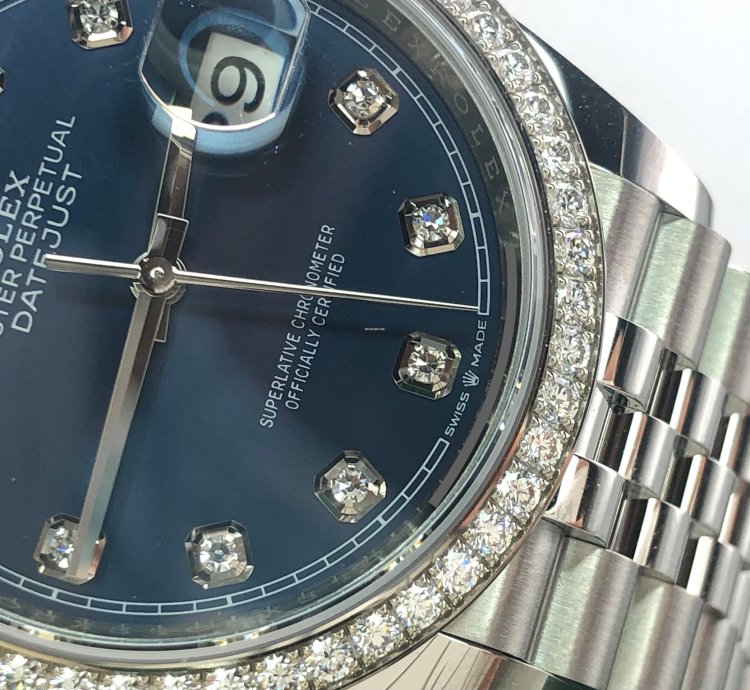 Rolex Datejust 36 Blue Diamond Dial Jubilee