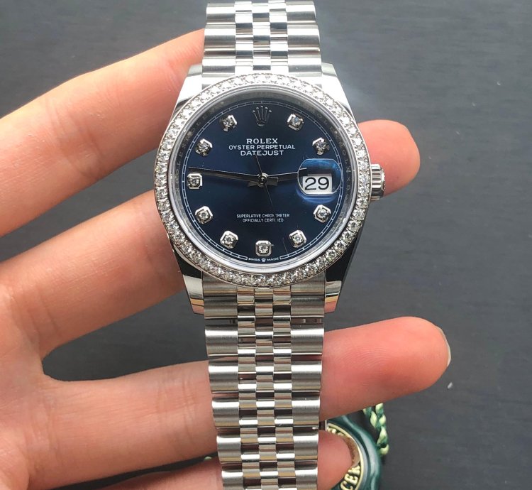 Rolex Datejust 36 Blue Diamond Dial Jubilee