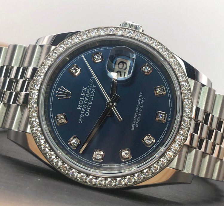 Rolex Datejust 36 Blue Diamond Dial Jubilee