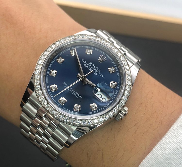 Rolex Datejust 36 Blue Diamond Dial Jubilee