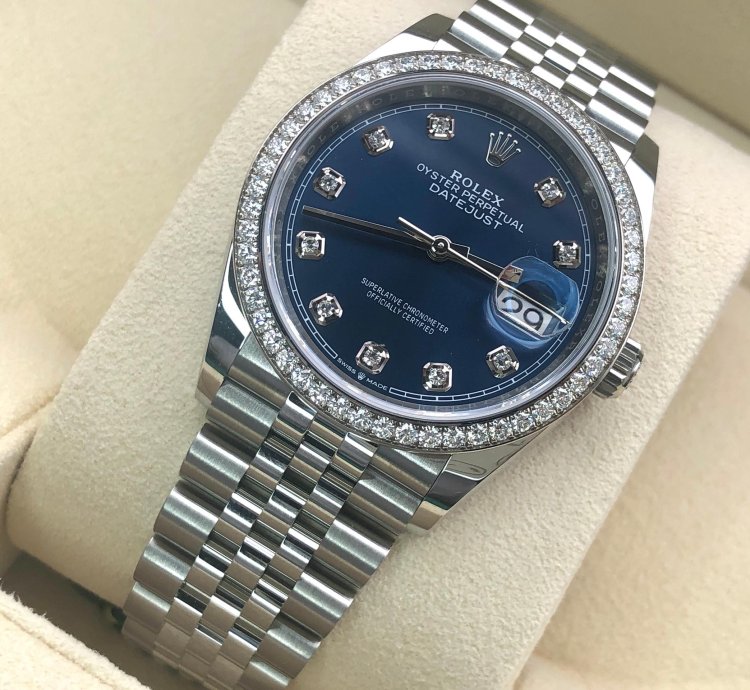 Rolex Datejust 36 Blue Diamond Dial Jubilee