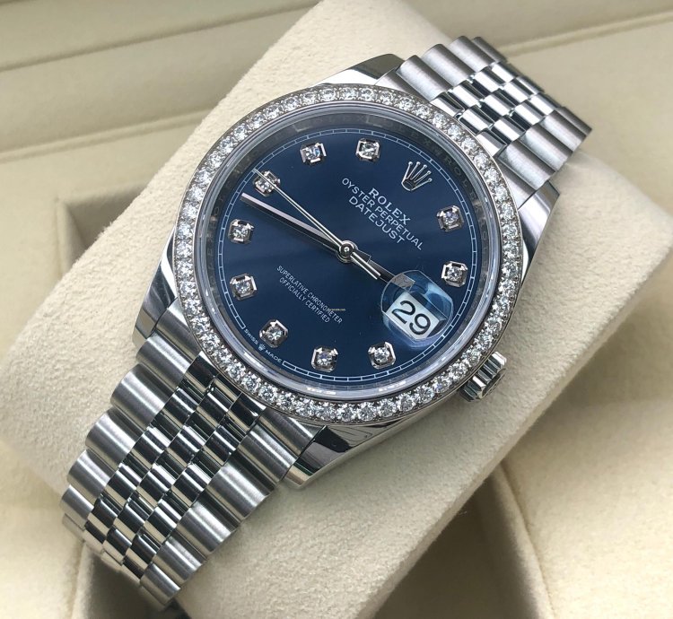 Rolex Datejust 36 Blue Diamond Dial Jubilee