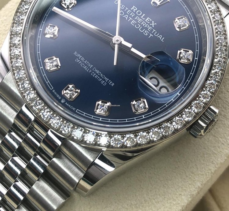 Rolex Datejust 36 Blue Diamonds Jub