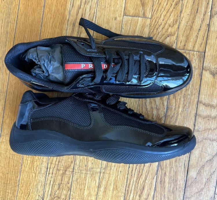 Prada America Cup Patent Leather Sneaker