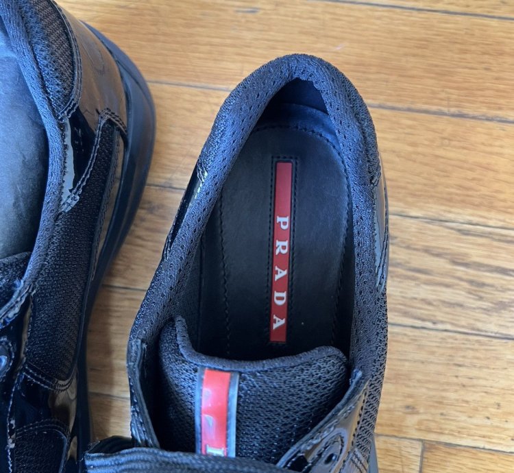 Prada America Cup Patent Leather Sneaker