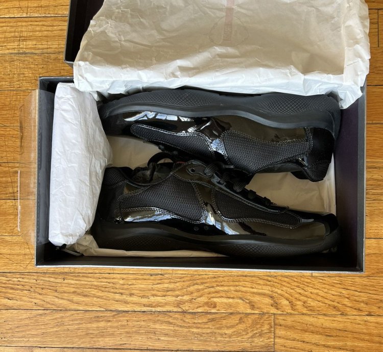 Prada America Cup Patent Leather Sneaker