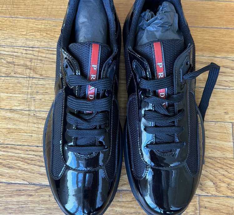 Prada America Cup Patent Leather Sneaker