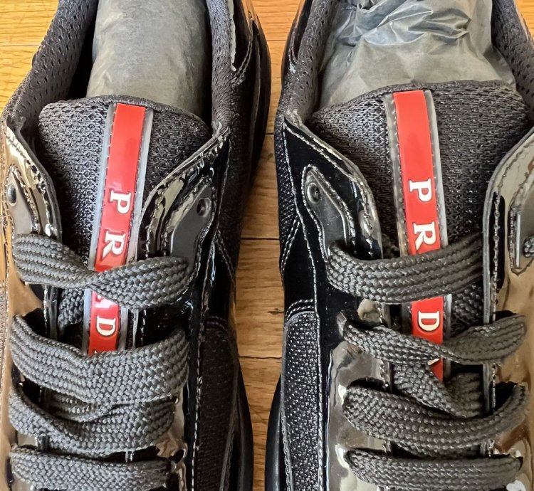 Prada America Cup Patent Leather Sneaker