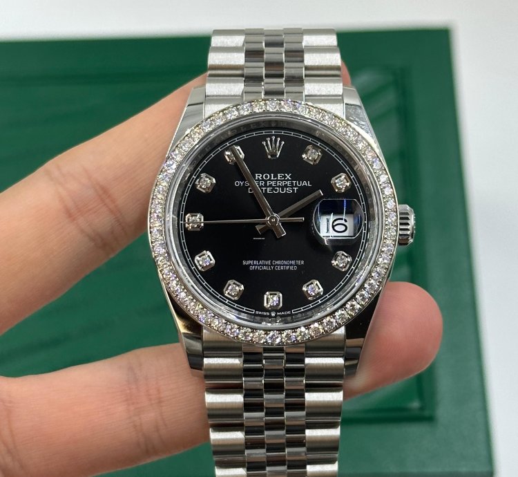 Rolex Datejust 36 Diamonds Black Jub