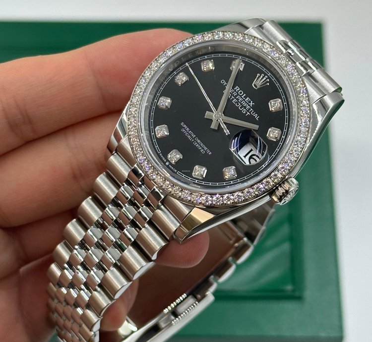 Rolex Datejust 36 Diamonds Black Jub