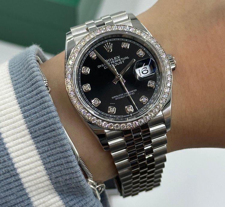 Rolex Datejust 36 Diamonds Black Jub