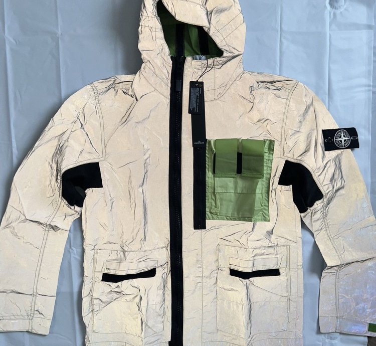 Stone Island Garment Dyed Plated Reflective Mussola Gommata
