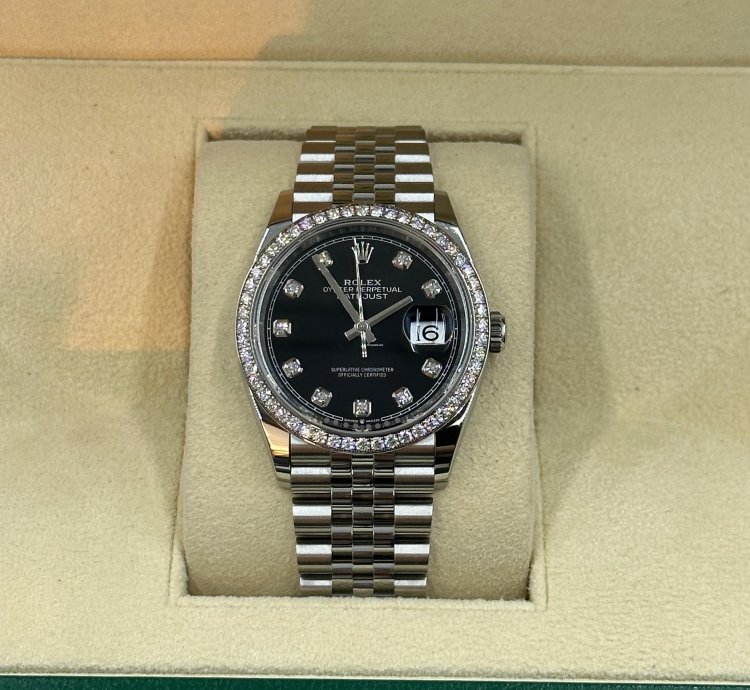 Rolex Datejust 36 Diamonds Black Jub