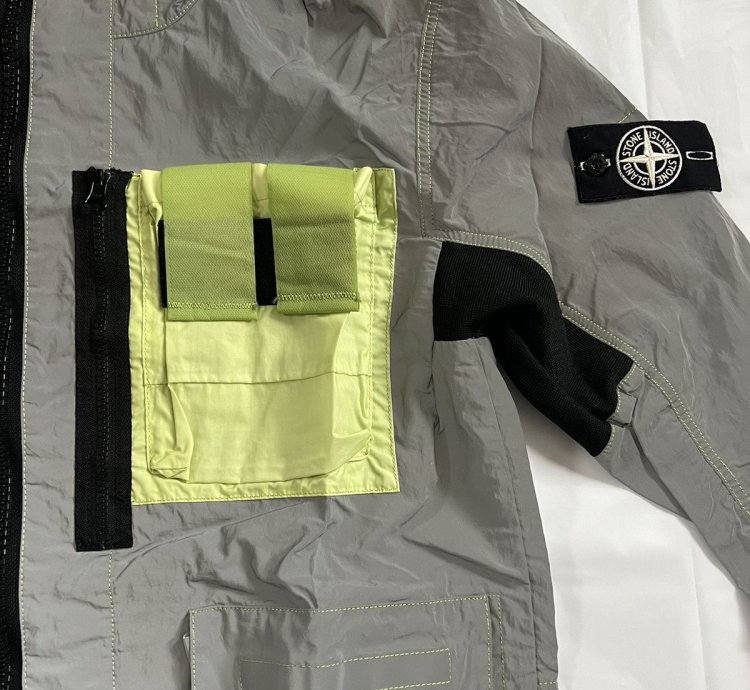 Stone Island Garment Dyed Plated Reflective Mussola Gommata
