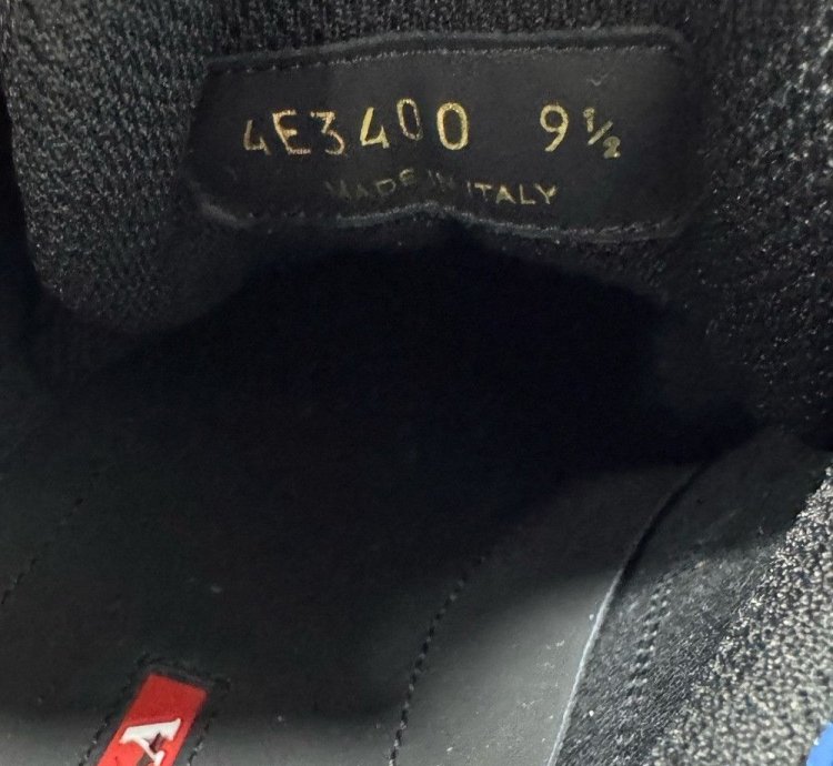 Prada America Cup Patent Technical Fabric Sneakers Black
