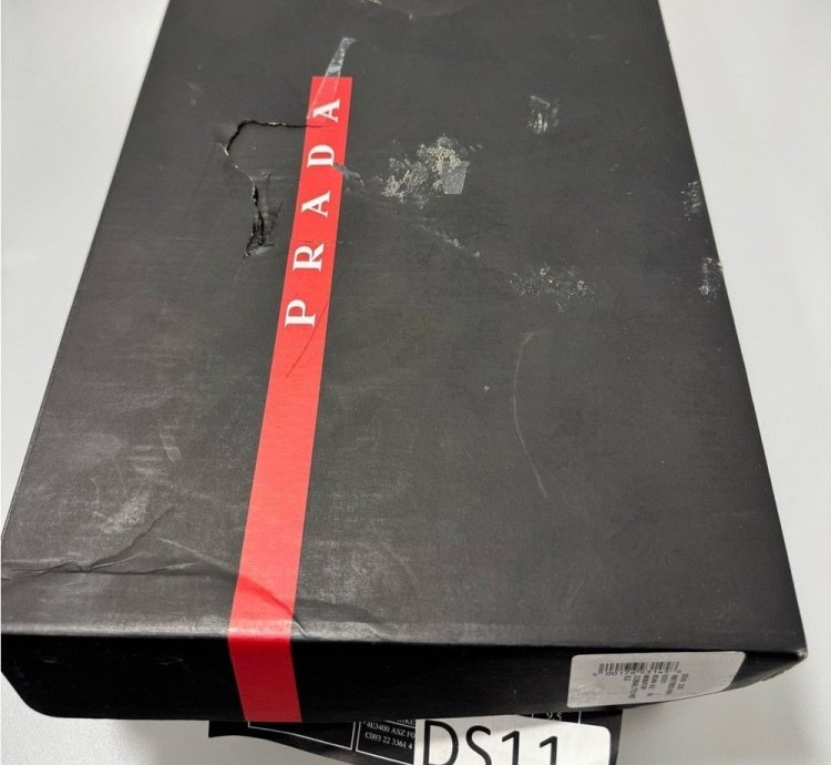 Prada America Cup Patent Technical Fabric Sneakers Black
