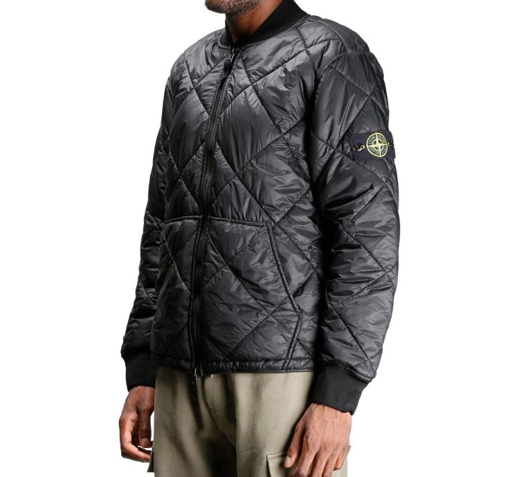 Stone Island Garment Dyed Quilted Micro Yarn Charcoal Q1424
